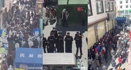 西藏縱覽: 拉薩爆發反新冠病毒限制的抗議活動