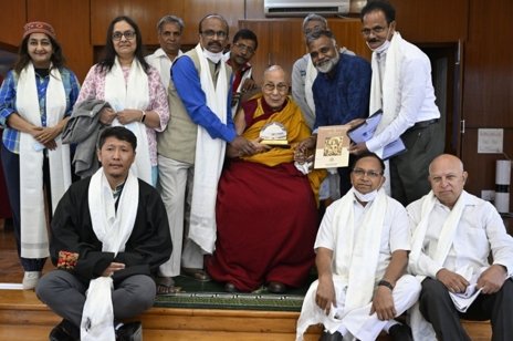 印度特倫甘納邦佛教公園負責人拜見並邀請達賴喇嘛蒞臨當地